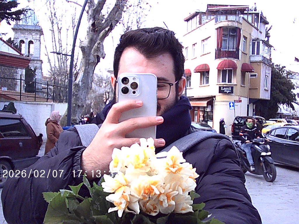 Mini Kamera Dönen Ekran Flaşlı Selfie Video Vlog Kamerası Anahtarlık 1080P+48MP (Turuncu) fotoğraf 3