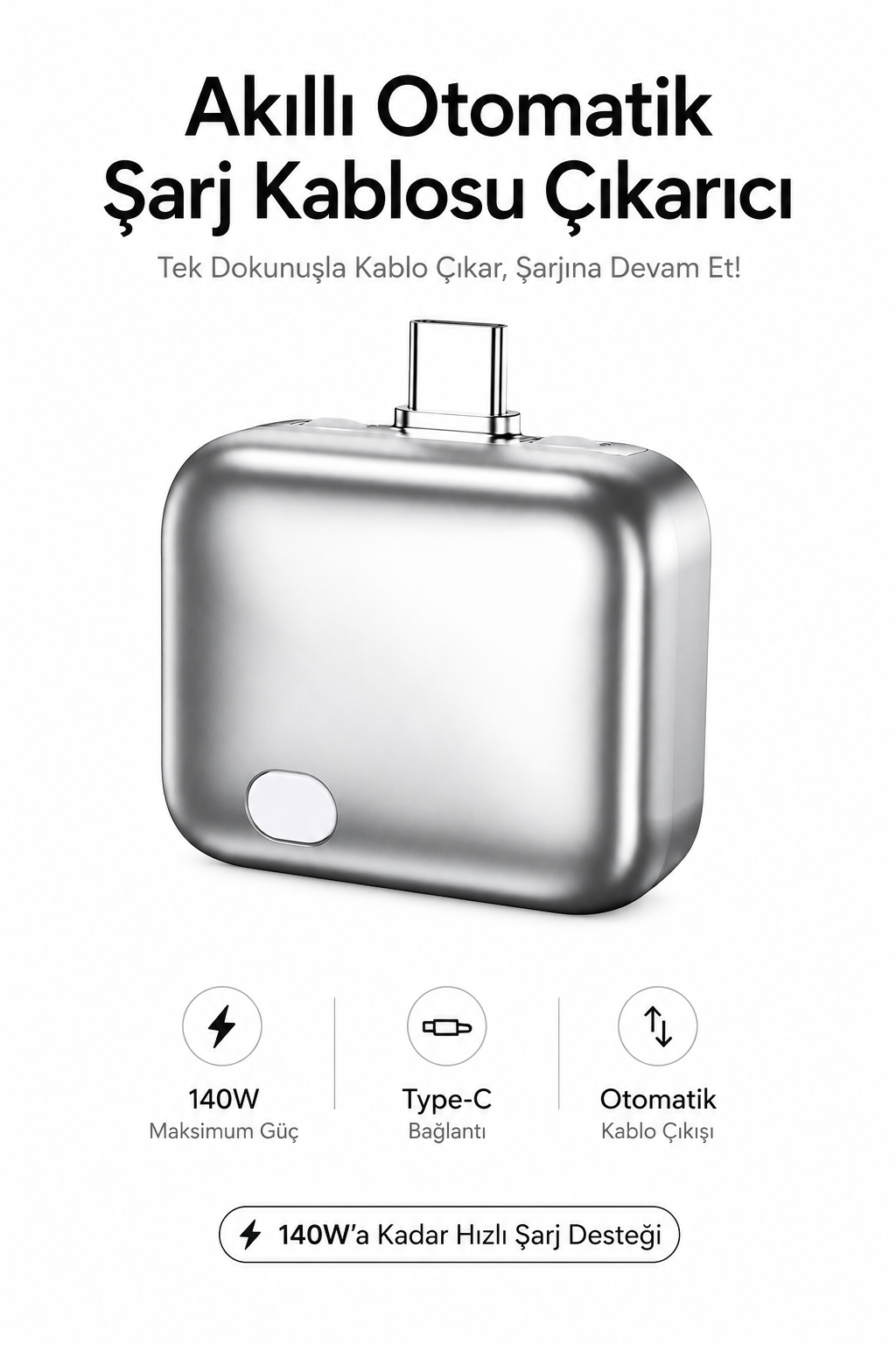 Akıllı Otomatik Şarj Kablosu Çıkarıcı