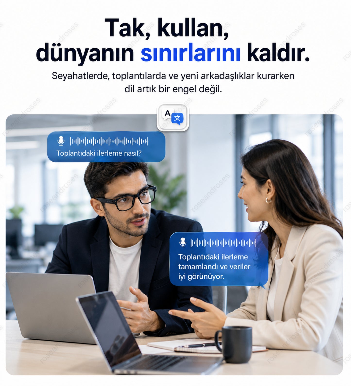 AI Destekli Kameralı Akıllı Çeviri ve Video Kayıt Özellikli Akıllı Gözlük