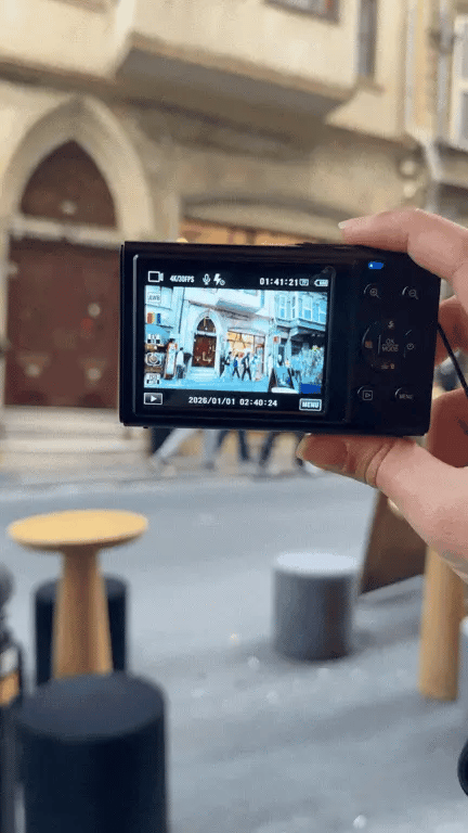 5K UHD çift ekranlı selfie vlog kamera