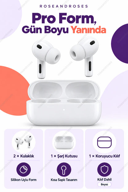 ClearBeat Pro kulaklık şarj kutusu ve koruyucu kılıf set içeriği