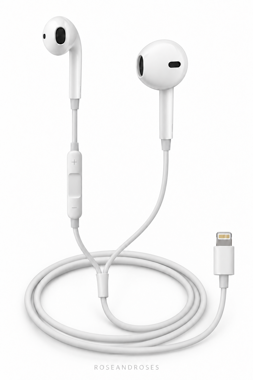Kablolu Stereo Kulaklık – Type-C / Lightning – Lightning – beyaz arka plan