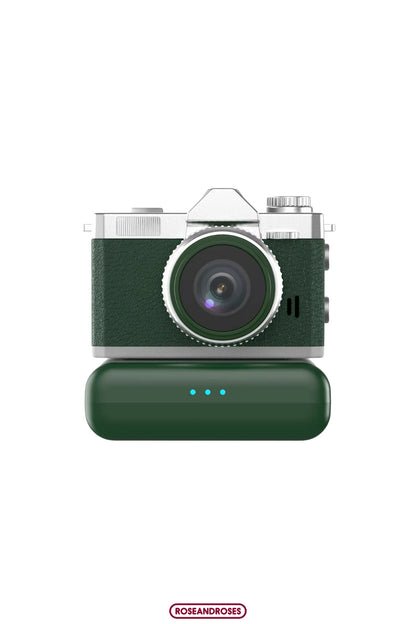 Powerbank Modüllü ve Filtreli Mini Foto Video Kamera (Haki)