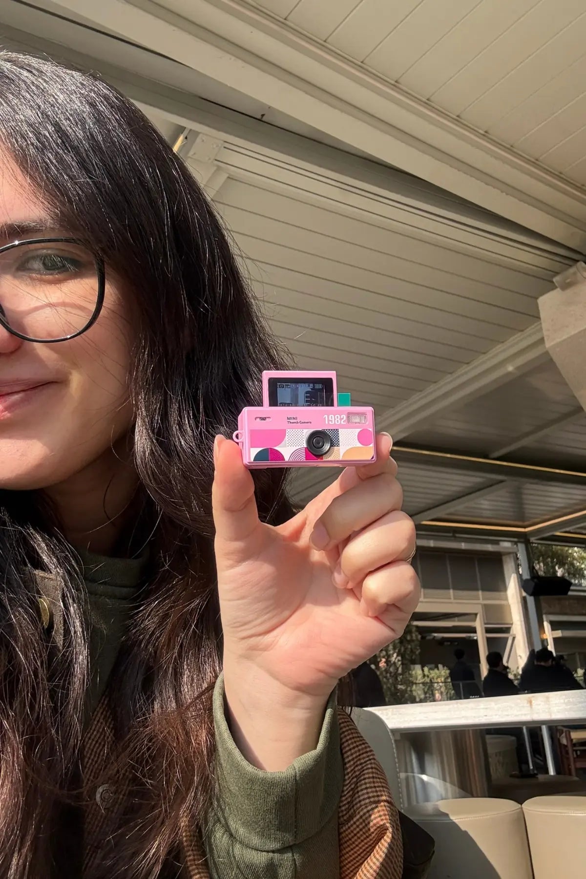 Mini Charm Kamera Dönen Ekran Flaşlı Selfie Video Vlog Kamerası 1080P+48MP (Mor)