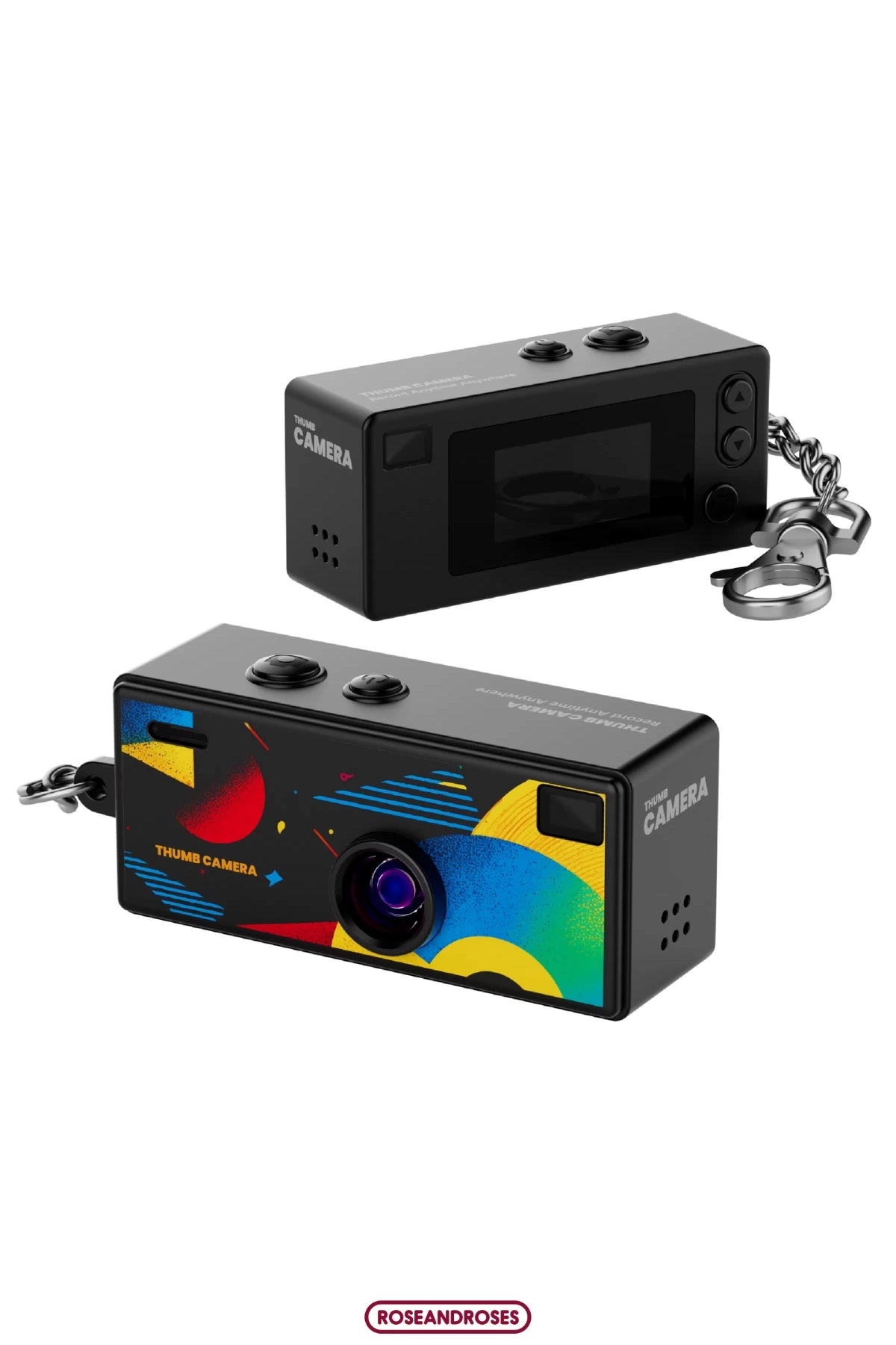 Retro Tasarım Mini Charm Video Foto Kamera (Siyah)