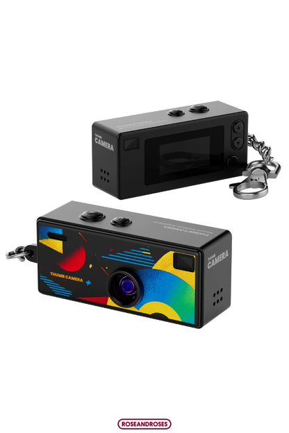 Retro Tasarım Mini Charm Video Foto Kamera (Siyah)