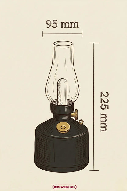 Retro Görünümlü Gaz Lambası Şarjlı Hava Nemlendirici Buhar Makinesi (Siyah)