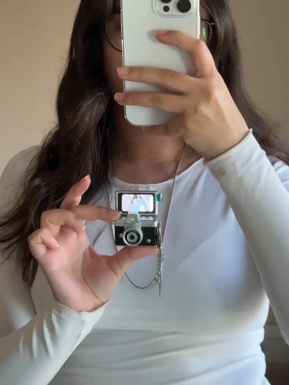Mini Kamera Dönen Ekran Flaşlı Selfie Video Vlog Kamerası Anahtarlık 1080P+48MP (Turuncu)