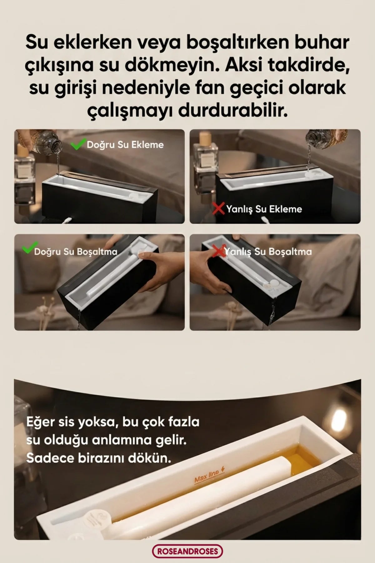 Şömine Görünümlü Hava Nemlendirici Aromaterapi Difüzör