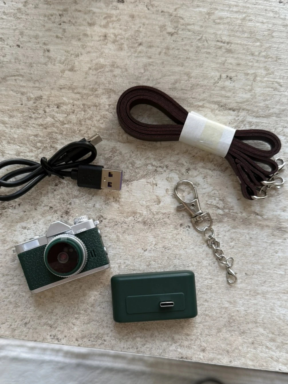 Powerbank Modüllü ve Filtreli Mini Foto Video Kamera (Haki)