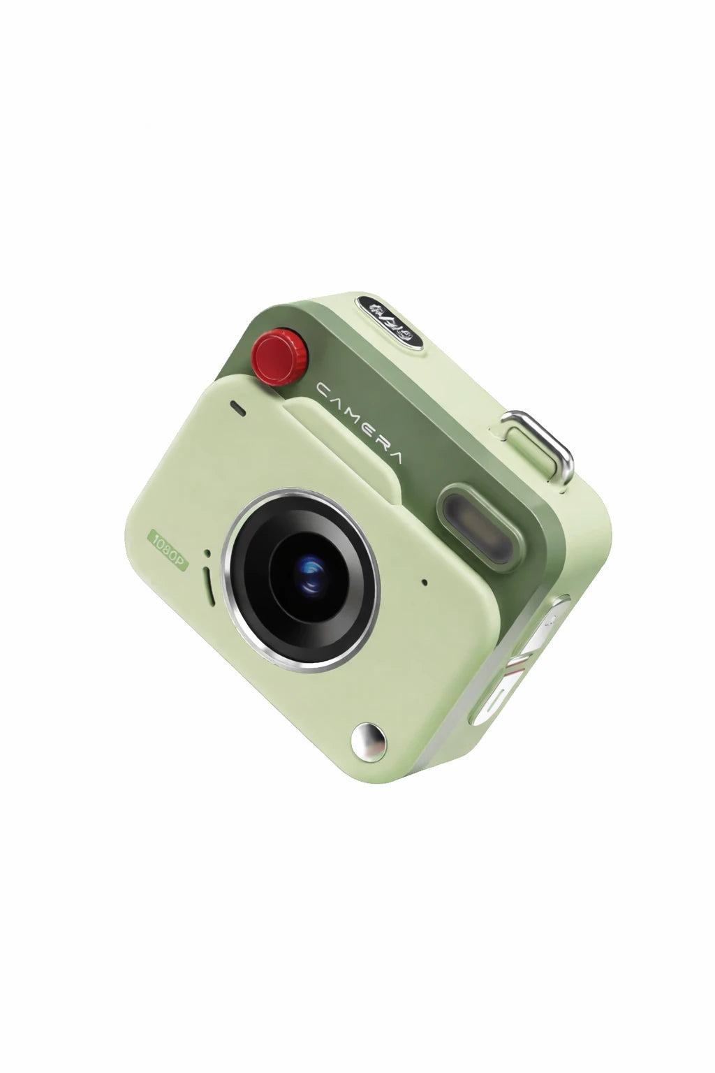 Retro Görünüm Kare Minimal Foto Video Kamera (Yeşil)