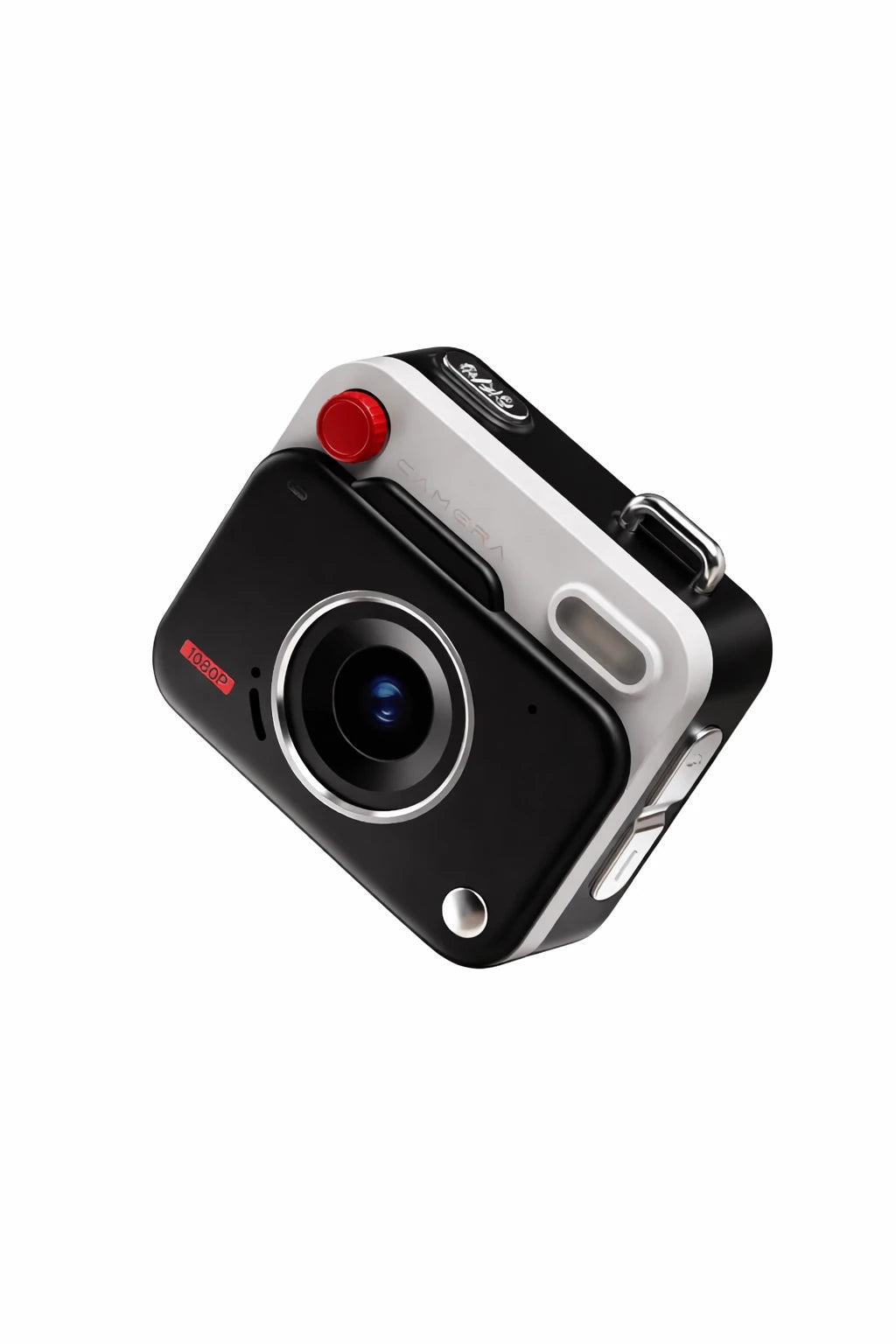 Retro Görünüm Kare Minimal Foto Video Kamera (Siyah)