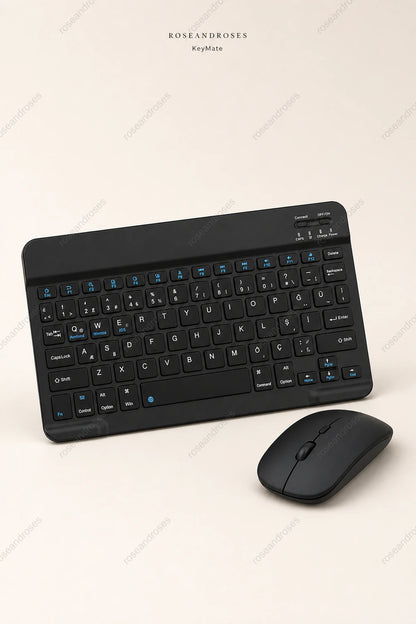 KeyMate markasız siyah klavye ve mouse seti ürün görünümü