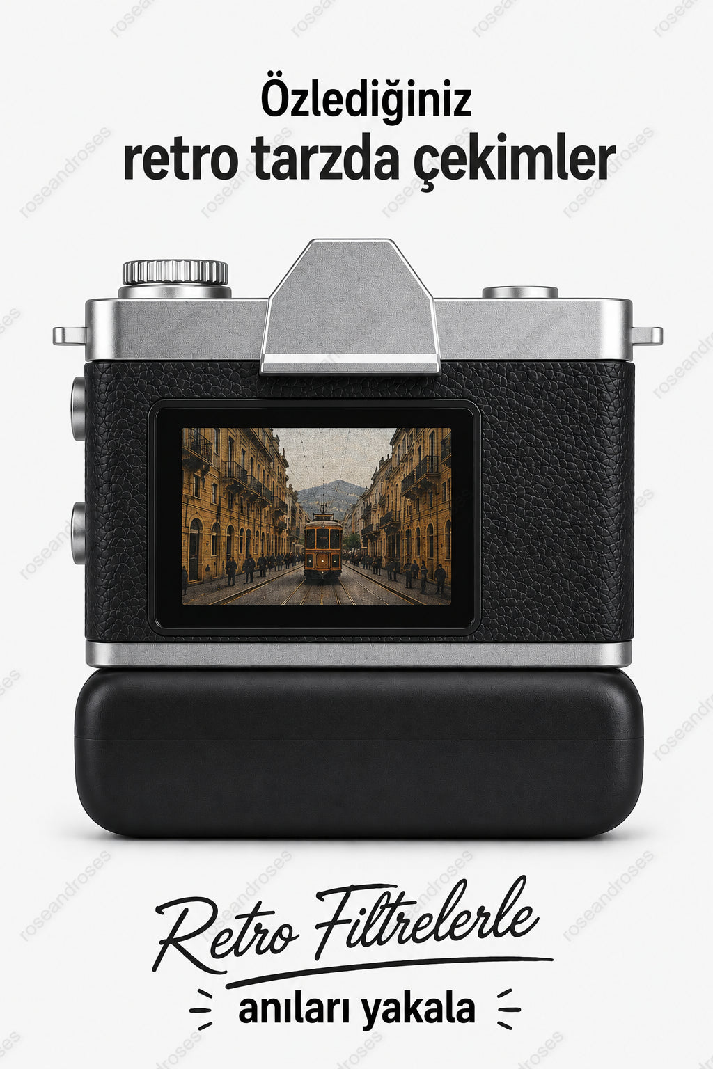 Powerbank Modüllü ve Filtreli Mini Foto Video Kamera (Siyah)
