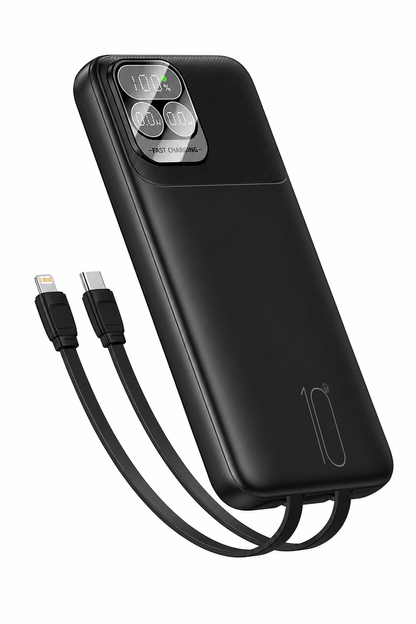 Kendinden Kablolu iphone ve Android Uyumlu Powerbank (22,5W-10.000mah)