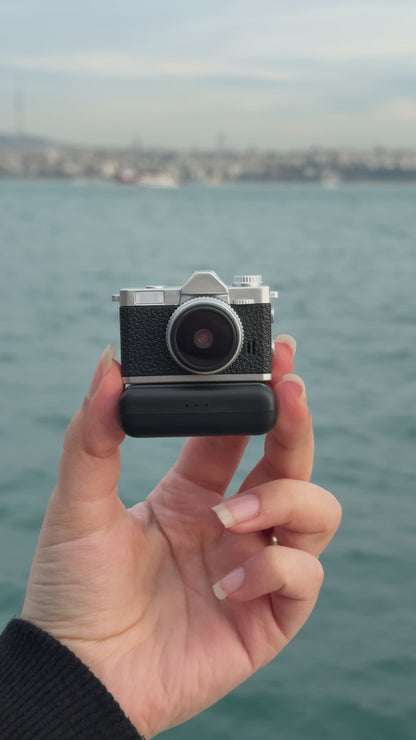 Powerbank Modüllü ve Filtreli Mini Foto Video Kamera (Siyah)