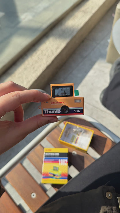 Mini Charm Kamera Dönen Ekran Flaşlı Selfie Video Vlog Kamerası 1080P+48MP (Turuncu)