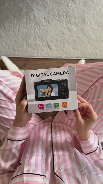 5K UHD 18x Zoom Dönen Ekran Video Foto Vlog Kamera (Pembe)