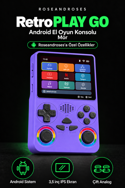 RetroPLAY GO Mor — Roseandroses'a Özel Özellikler
