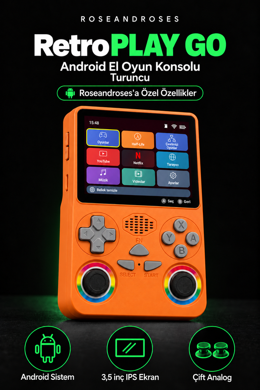 RetroPLAY GO Turuncu — Roseandroses'a Özel Özellikler