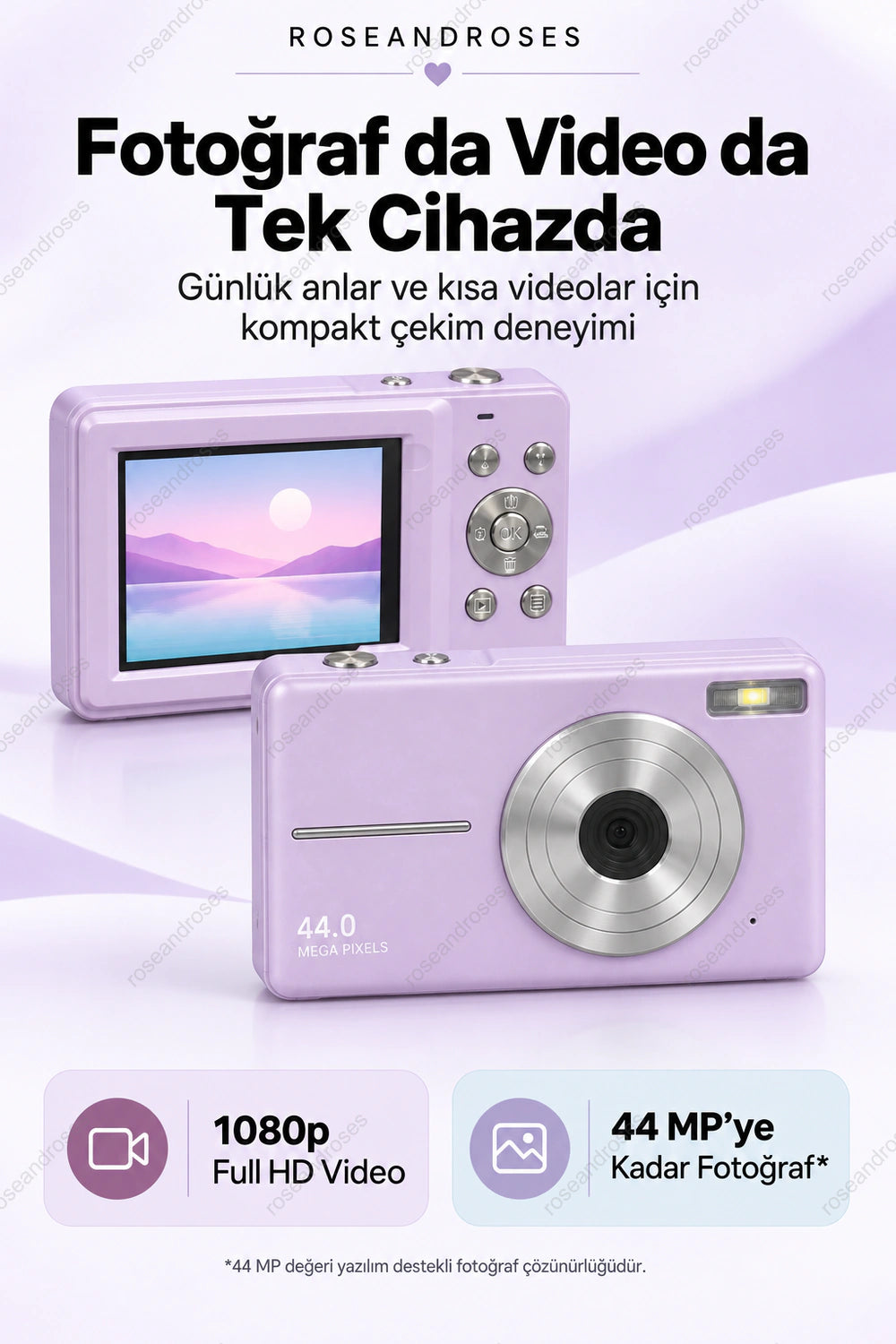 RetroSnap Lila fotoğraf ve video özellikleri