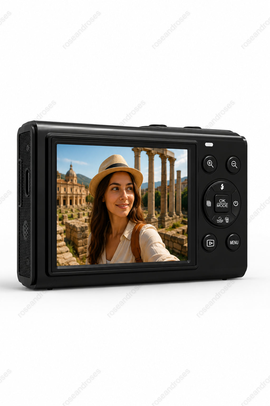 5K UHD Double Display Selfie Vlog Video Foto Kamera (Siyah)