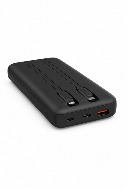 Kendinden Kablolu iphone ve Android Uyumlu Powerbank (22,5W-10.000mah)